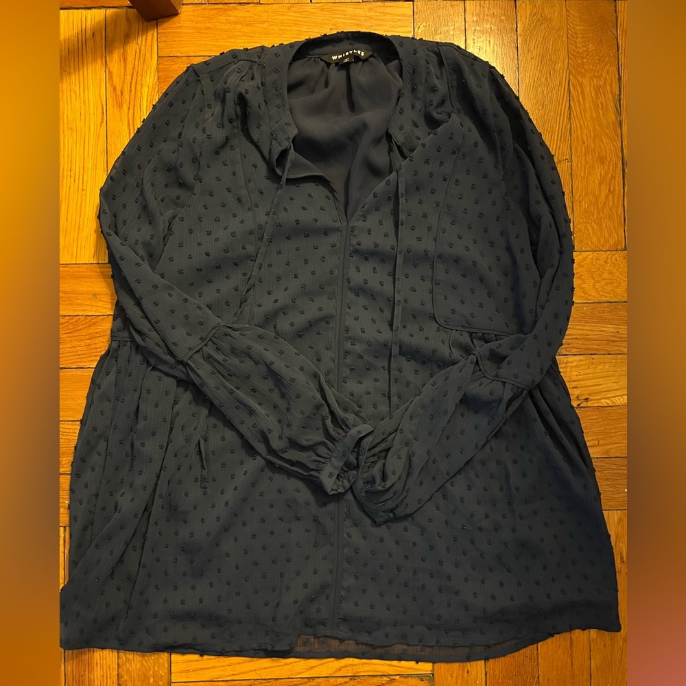 Whistles Navy Dot Blouse